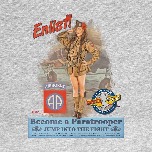 Become a Paratrooper! by Vintage Pinups